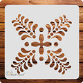 Kachi Pencil Leaf Mandala Design Craft Stencil for Art and Painting, Size 6 x 6 inch Reusable Stencil for Painting, Fabric, Glas