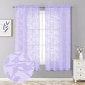 Ovzme Anji 2 Panels Sheer Curtains 63 Inches Long, Balance Light & Privacy Textured Semi Sheer Drapes For Bedroom Living Room, 3