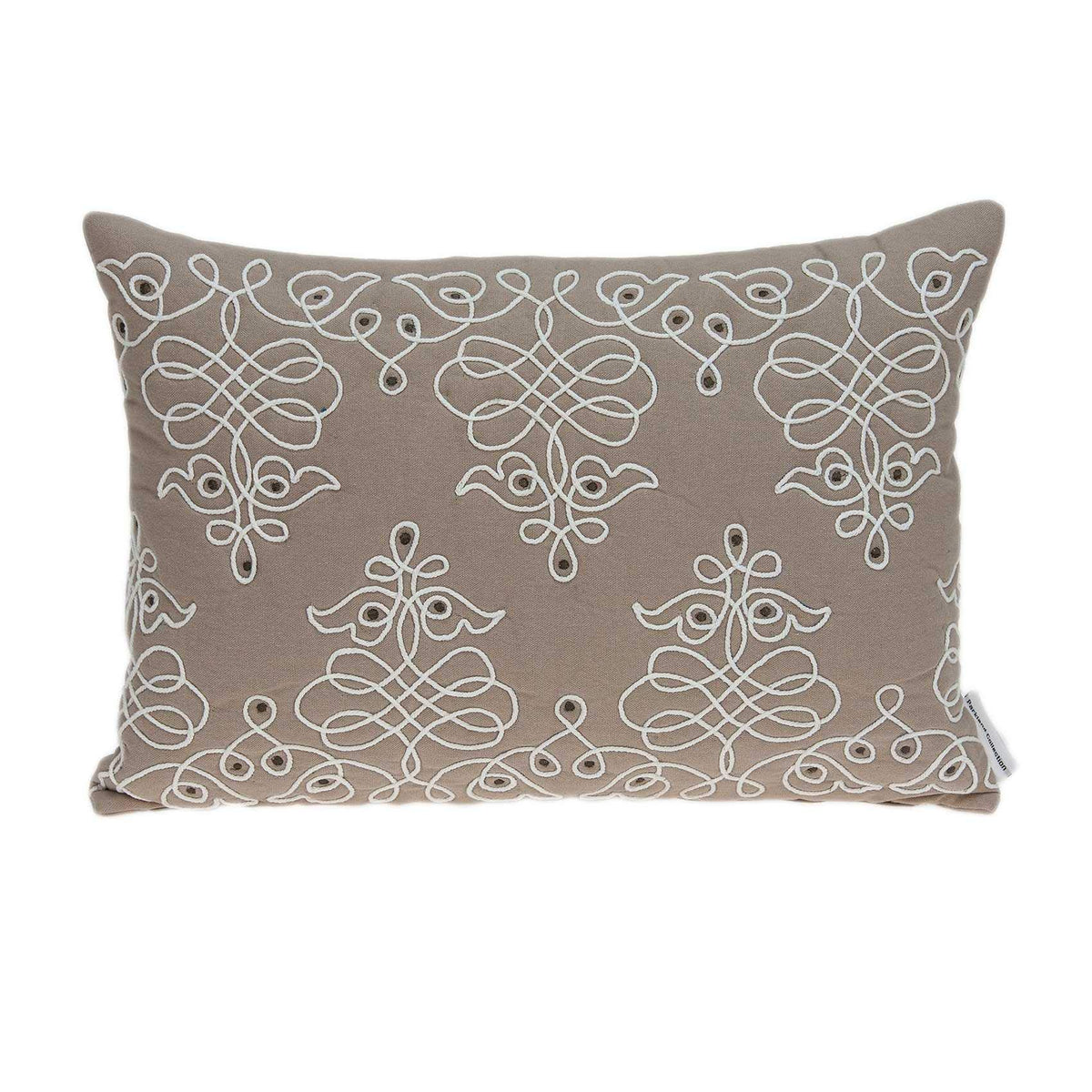 HomeRoots 100% Cotton Parkland Collection Omni Traditional Tan Pillow Cover