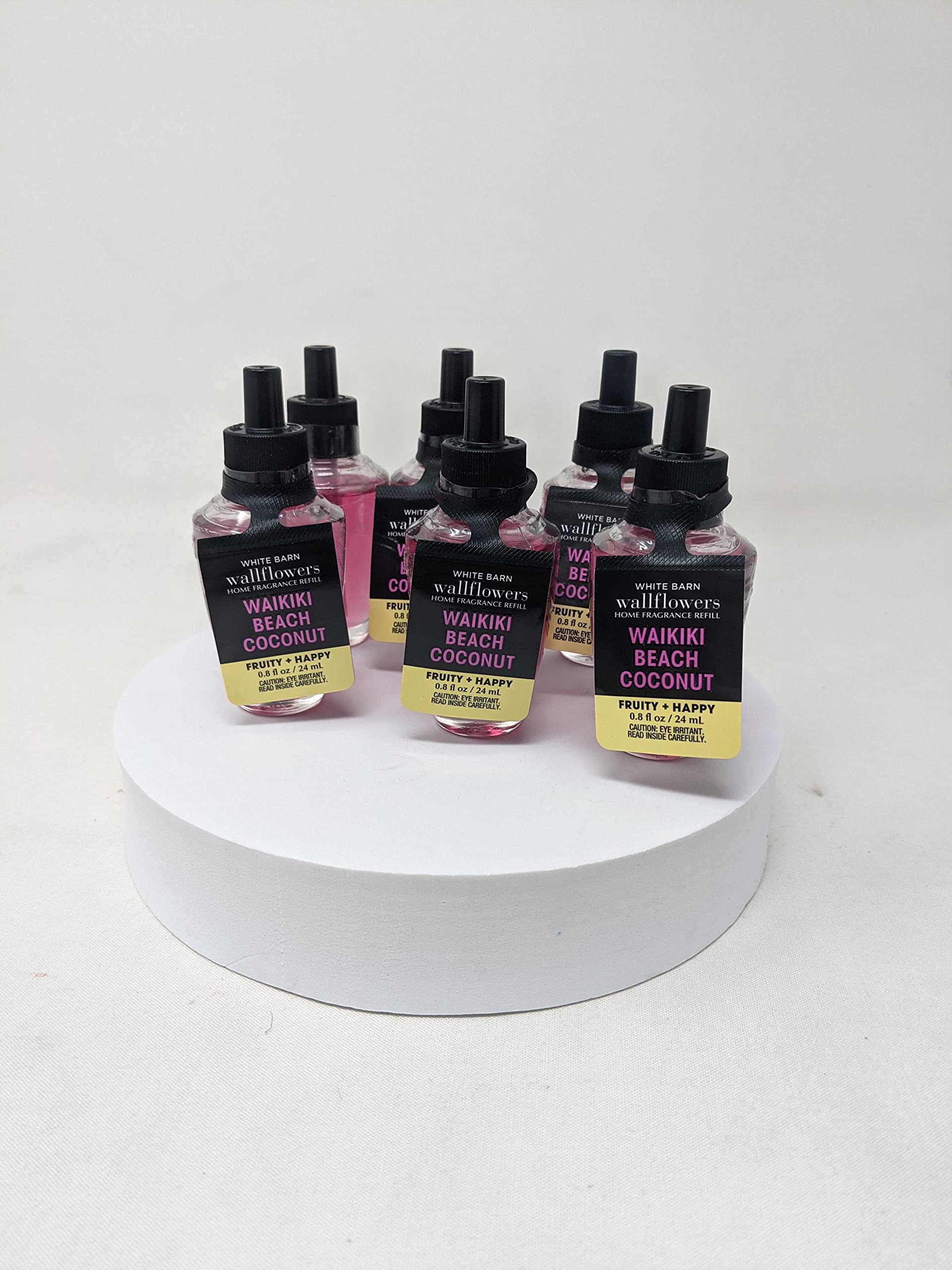 Bath and Body Works 6 Piece Pack Waikiki Beach Coconut (0.8 fl oz / 24 mL) Wallflowers Fragrance Refill