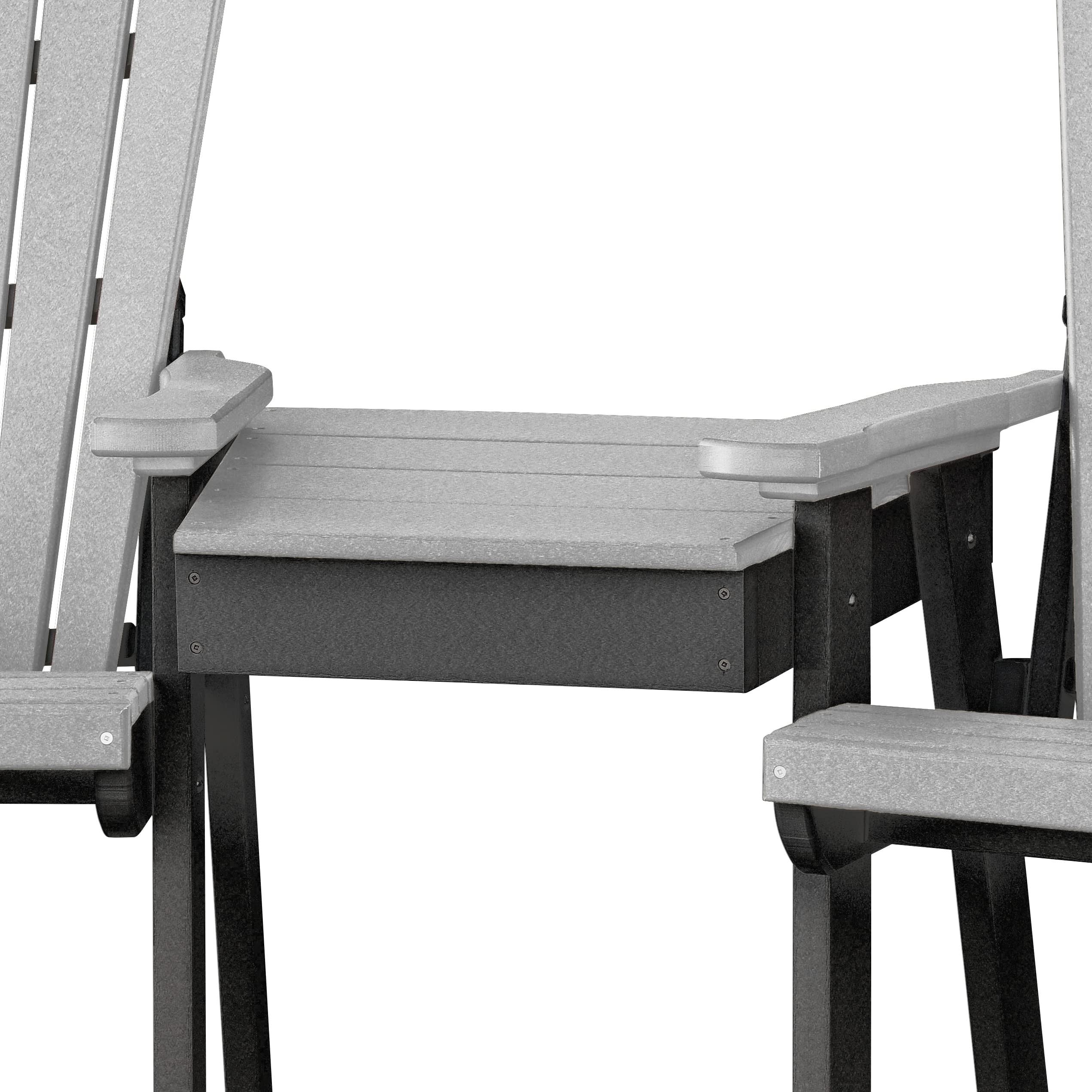 American Furniture Classics Counter Height Settee Table Combo, Light Grey and Black