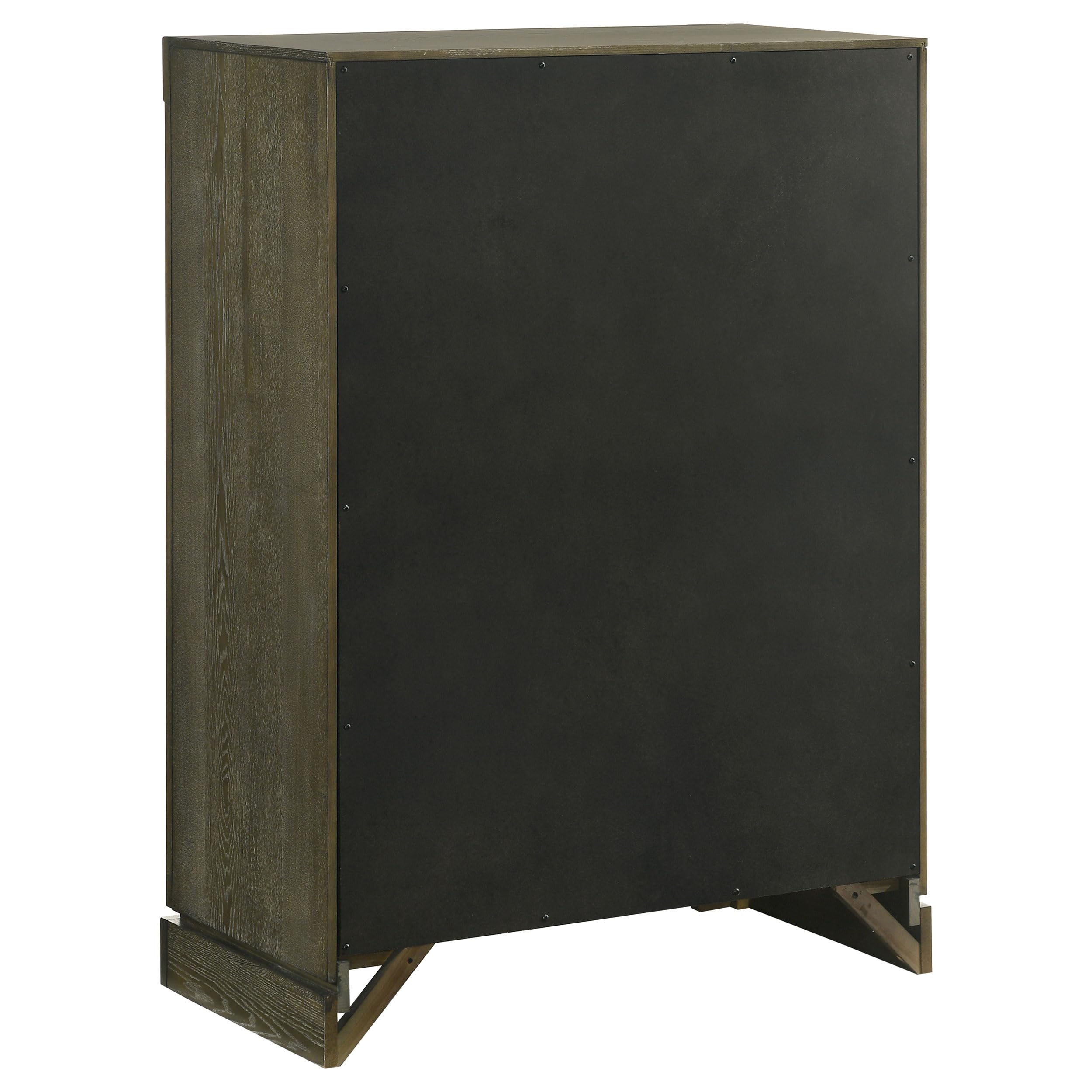 Coaster Home Furnishings Gran Park Modern Classic Wood 5-Drawer Bedroom Chest of Drawers Chiffonier Clothing Storage Cabinet Bedroom Armoire Tall Dresser Organizer Unit Dark Cocoa 224935