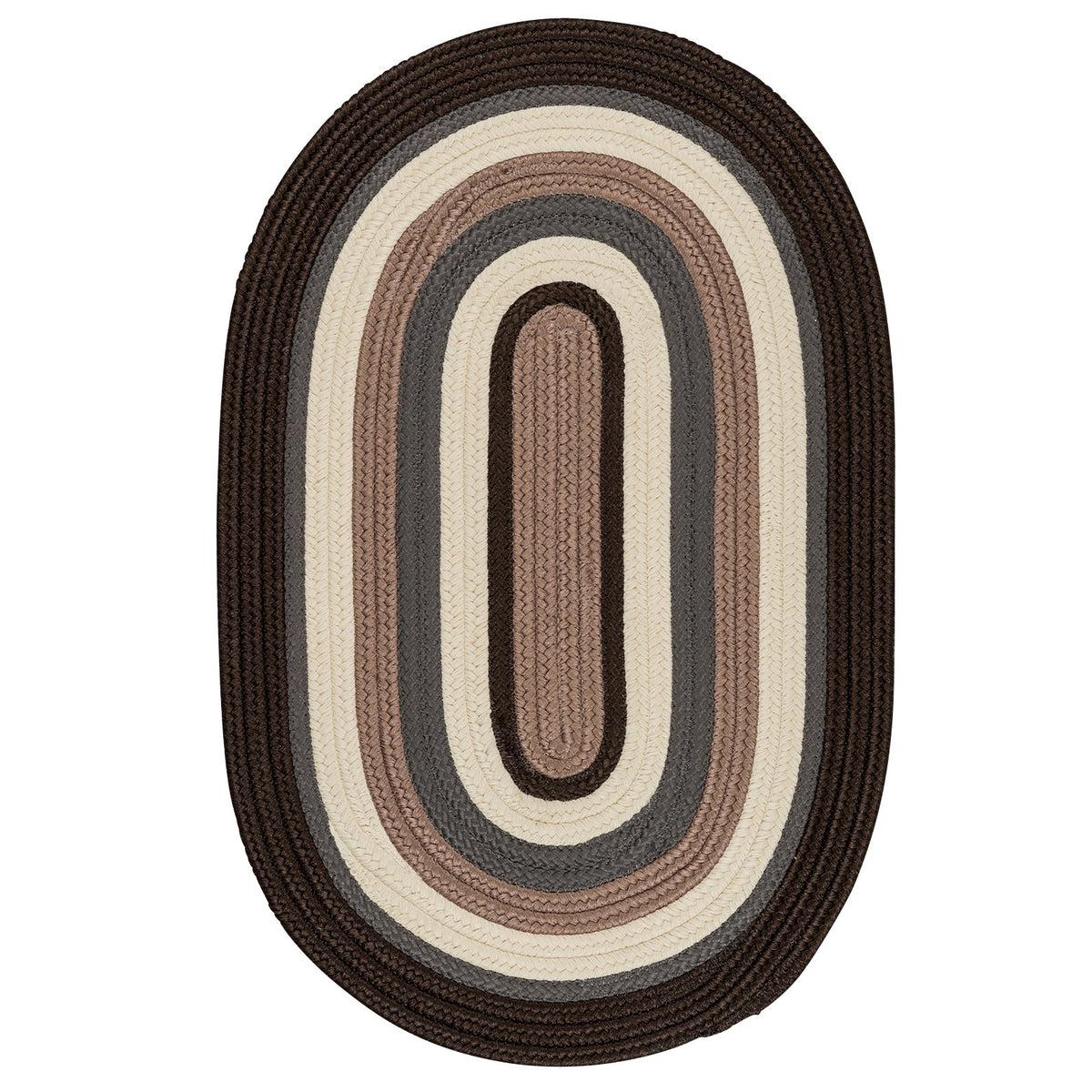 Brooklyn Polypropylene Round Rug, 12&quot;, Brown