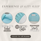 Elegant Comfort Delilah Polkadot 6-Piece Set, Fade & Wrinkle Resistant, 1500 Premium Hotel Quality Microfiber Deep Pocket Fitted Sheet Featuring Smart Pockets, Polkadot Sheet Set, Full, Aqua