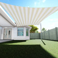 Tang Sunshades Depot Beige Strips And White Strips 20' X 22' Sun Shade Sail Permeable Canopy Cover Customize Commercial Standard