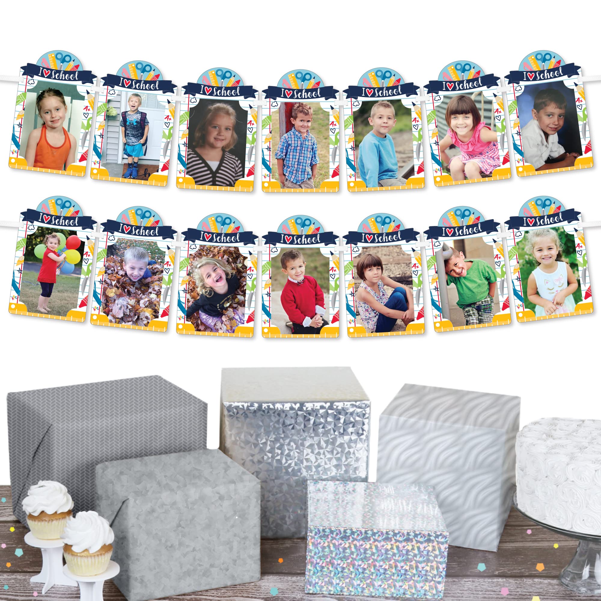 Big Dot of Happiness Back to School Photo Banner Multicolored Paper, Ribbon BD5663phb