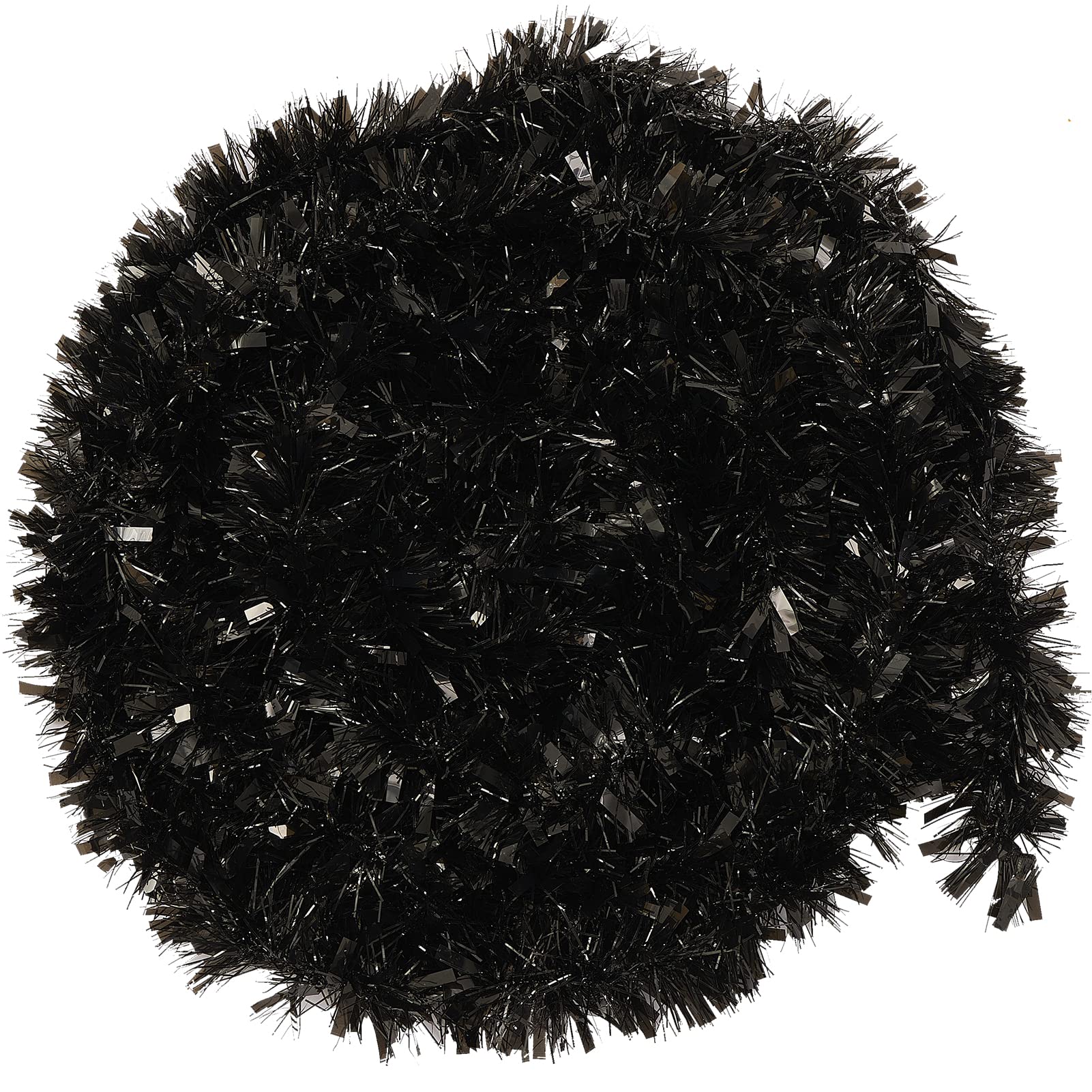 26.2 Feet Black Holiday Tinsel Garland For Christmas,Halloween, Birthday, Weddings, Party Decorations, Xmas Foil Tinsel Garland