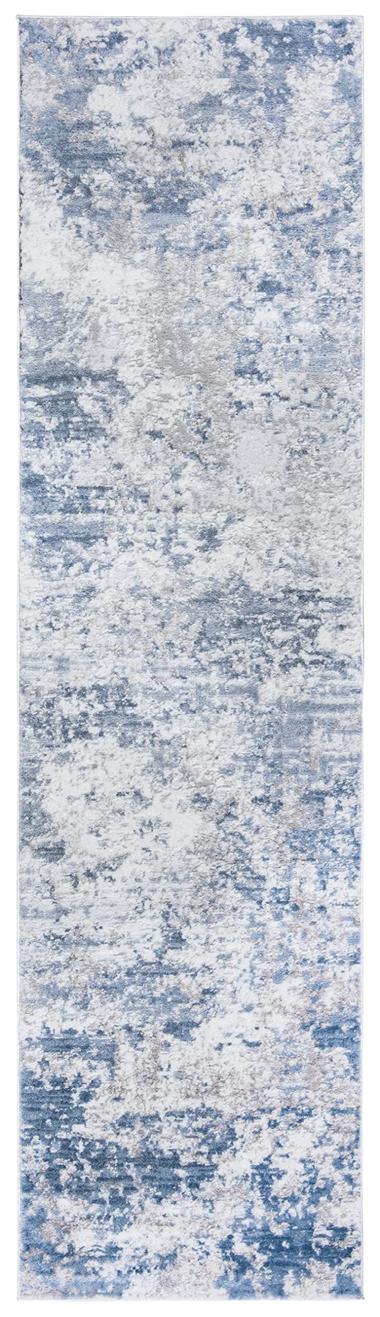 Safavieh Amelia Collection Runner Rug - 2'2'' X 12', Grey & Blue, Modern Abstract Design, Non-Shedding & Easy Care, Ideal For Hi