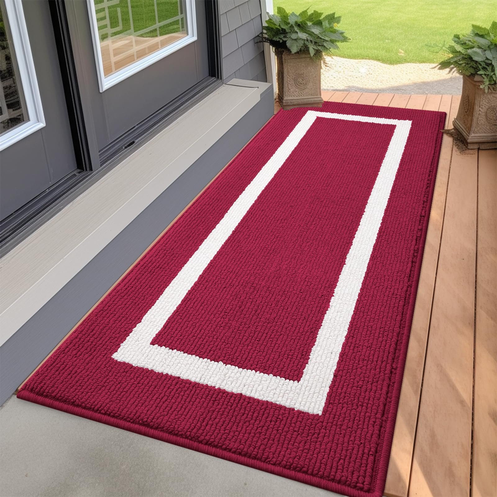 Olanly Indoor Door Mat, 47X20, Non-Slip Absorbent Resist Dirt Entrance Mat, Washable Low-Profile Inside Entry Doormats For Entry