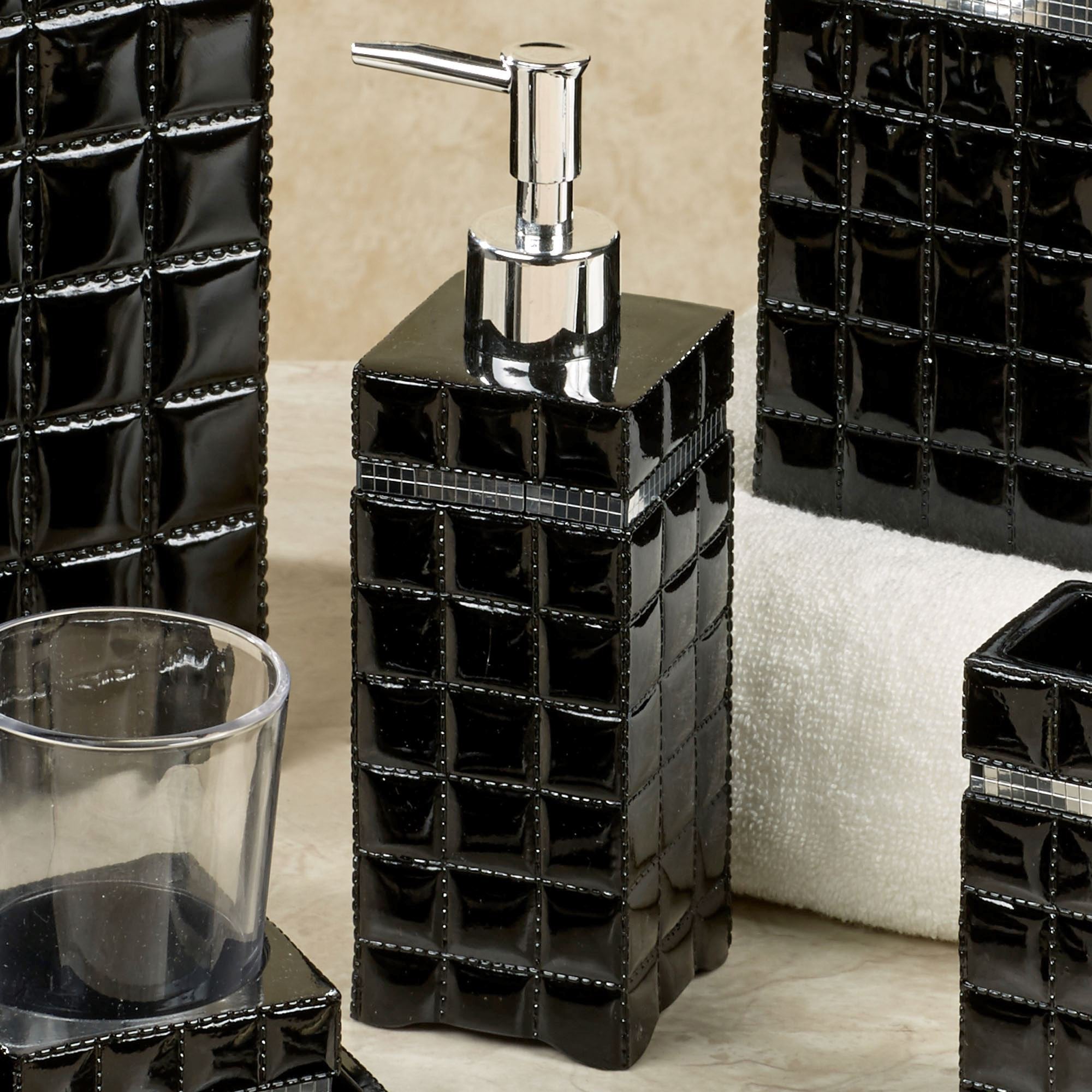 Nu Steel Gb6H Giraffe Black Refillable Dispenser Pump Bottle For Bathroom Vanity Countertop,Kitchen Sink-Holds Essential Oils,Lo