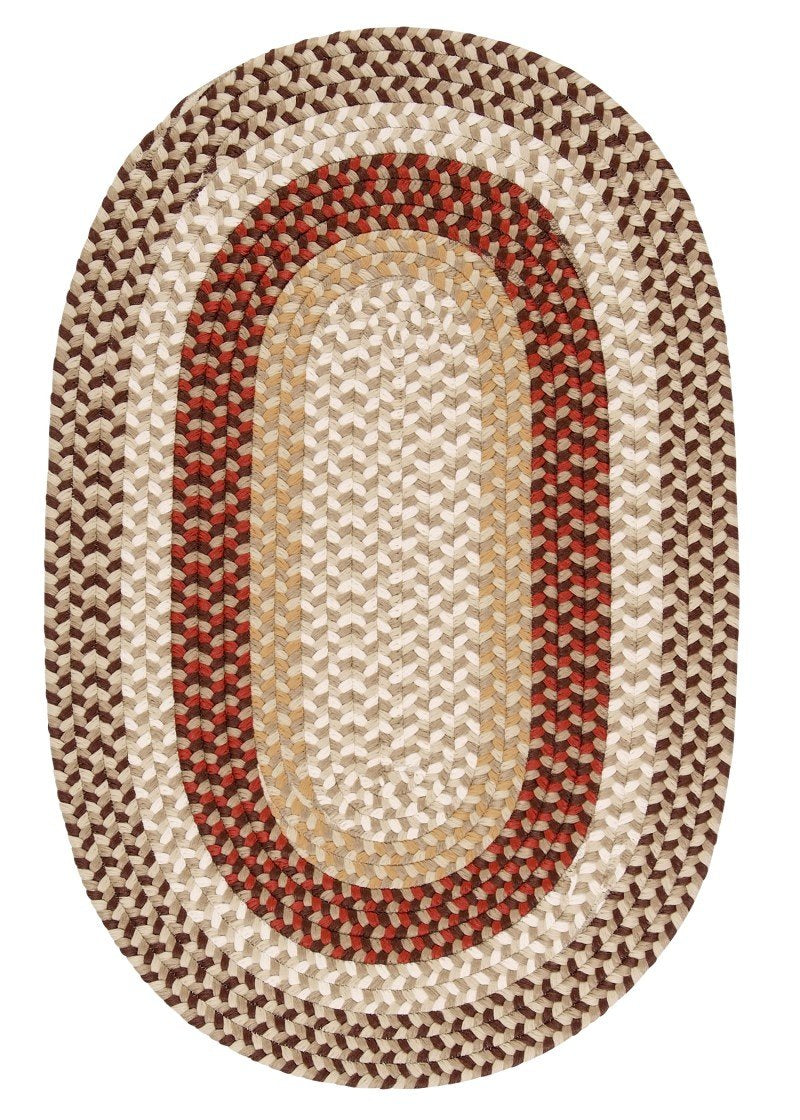 Burmingham Polypropylene Round Rug 8&quot; Brown