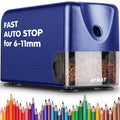 Afmat Heavy Duty Electric Pencil Sharpener, Auto Stop Classroom Pencil Sharpeners For 6-11Mm No.2/Colored Pencils, Pencil Sharpe