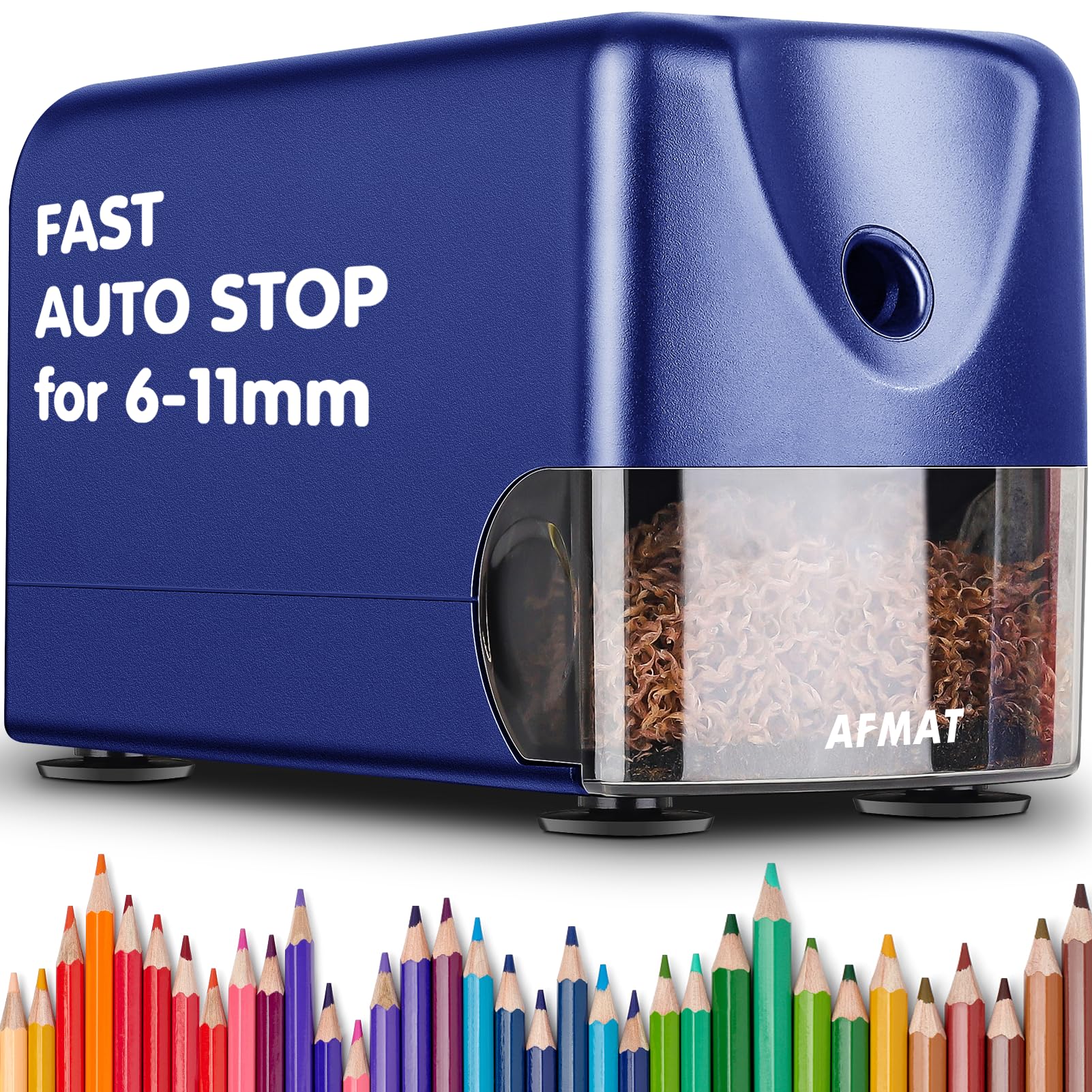 Afmat Heavy Duty Electric Pencil Sharpener, Auto Stop Classroom Pencil Sharpeners For 6-11Mm No.2/Colored Pencils, Pencil Sharpe