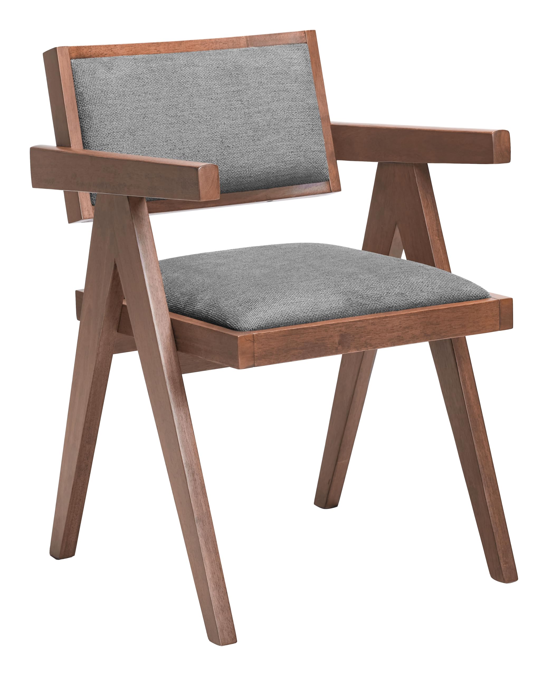 Delhi Dining Chair (Set of 2) Gray & Walnut