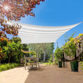 Infrange 5' X 8' Rectangle Sun Shade Sails Canopy Uv Block For Patio Deck Pergola Yard Lawn Outdoor Activities (Gray White Strip