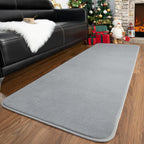 Przemy Washable Grey Rugs For Bedroom Living Room, 2X6 Feet Runner Rug Soft Memory Foam Indoor Carpet For Hallway Kids Boys Girl