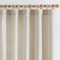 jinchan Burlap Look Curtains 63 Inches Long Linen Textured Curtains for Living Room Light Filtering Farmhouse Curtains Rod Pocke