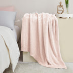 Cymula Super Soft Pink Throw Blanket 50X60 Inches- Lightweight Plush Fuzzy Fluffy Warm Cozy Blankets And Throws For Sofa Bed All