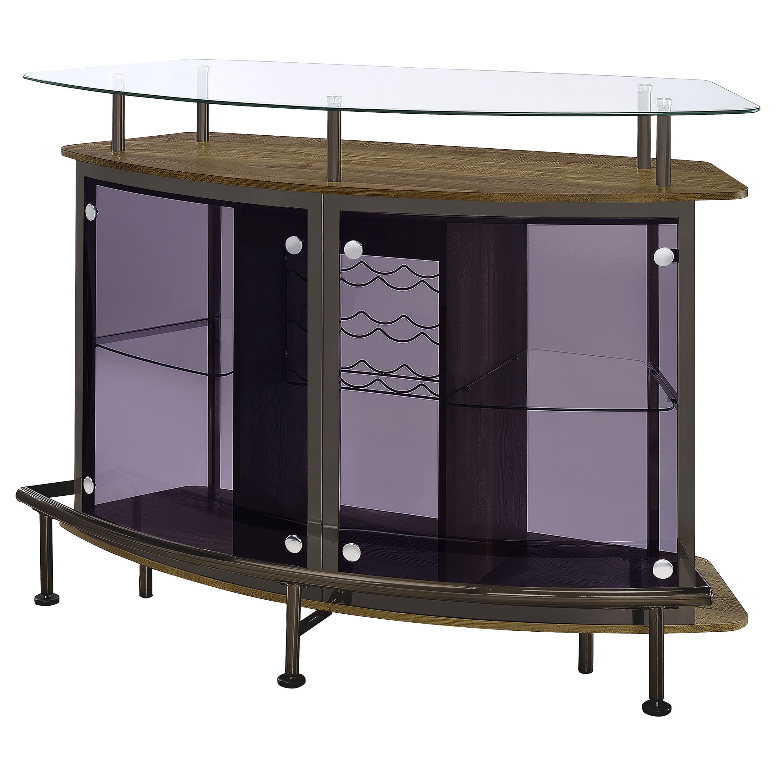 Coaster Gideon Home Bar, Brown Oak