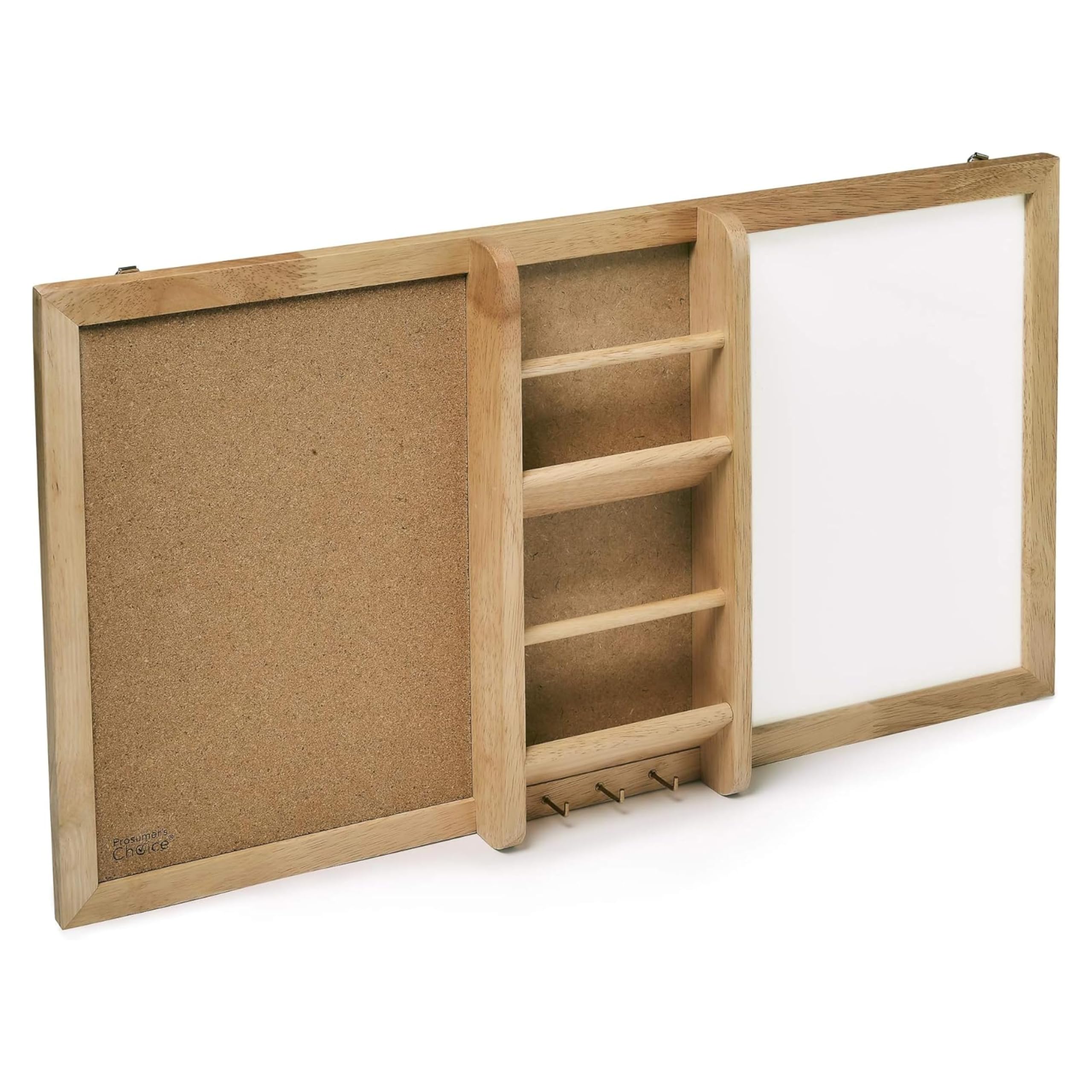 Prosumer'S Choice Magnetic Whiteboard & Corkboard Combination, Combo Dry Erase White Board & Cork Board, Message Board With Key