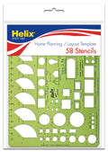Maped Helix Home Planning Layout Drawing Template - 5 1/2' X 9 1/2' - Drafting & Design - Versatile & Precise - 58 Stencils Fo