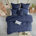 Urban Habitat Duvet Set 100% Cotton Jacquard, Tufts Accent, Shabby Chic All Season Cover For Comforter, Matching Shams, Decorati