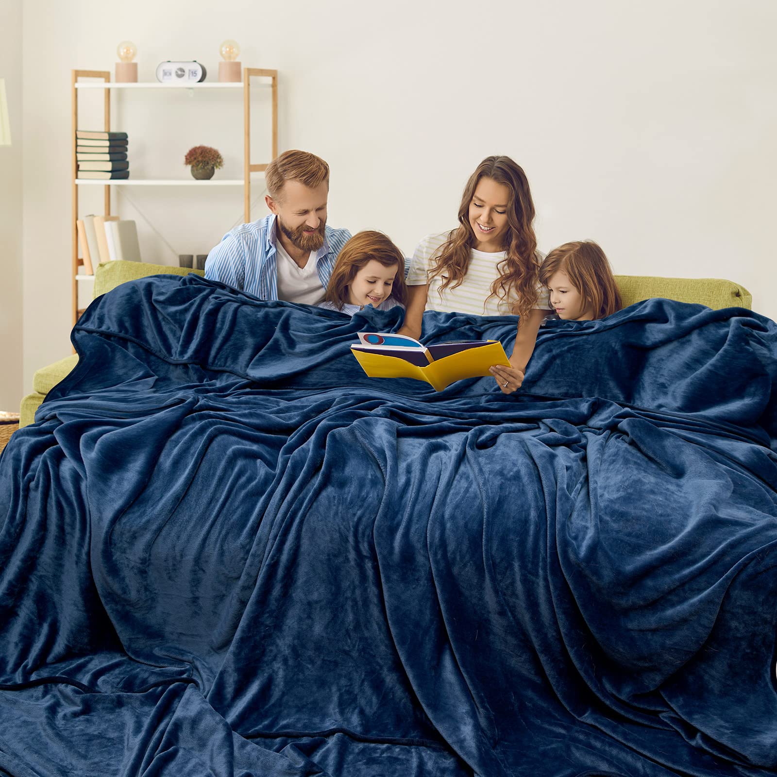 Lasyl Oversized Blanket - Super Big Blanket 120''X120'', Soft Cozy Extra Large 300Gsm Flannel For Couch, Bed, Sofa, Camping, Cal