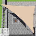 Patio Paradise Sun Shade 15 'X15 'X21.2 ' Right Triangle Shade Sail Canopy With Hardware Kits, Heavy Duty Uv Block Shade Cloth P