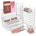 Marqon MultiPurpose Stationery Drawer Organizers Set For Study Table | Office Desk Makeup Storage & Cupboard Organization | Pla