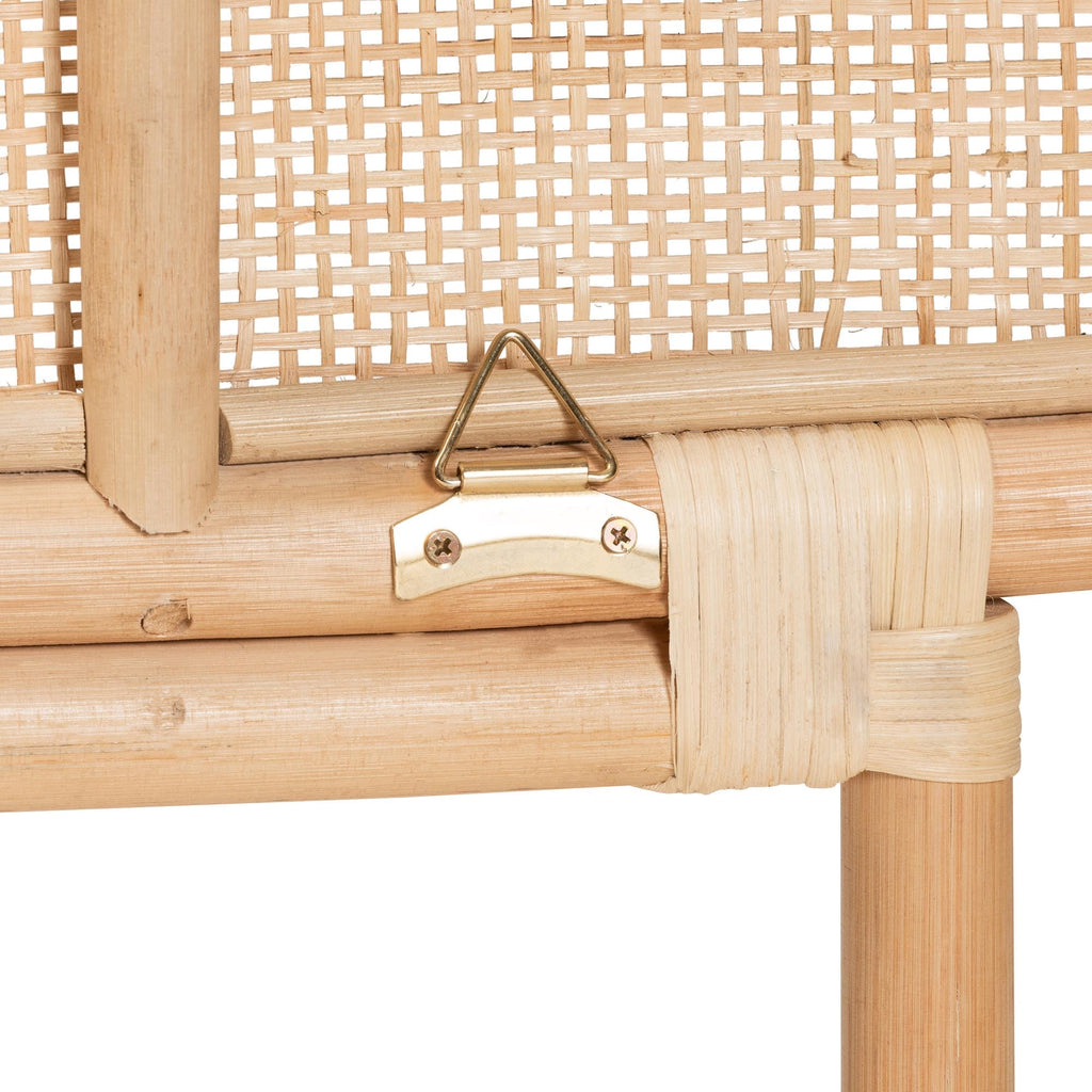 Baxton Studio Reegan Natural Rattan Headboard, Queen