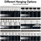 Miulee Navy Blue Velvet Curtains 90 Inches Long 2 Panels - Luxury Pinch Pleated Room Darkening Window Drapes For Bedroom Living