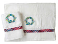 Vivid Deccor Christmas Gift Christmas DecorWreath Hand Towels