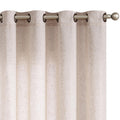 Jinchan Linen Tan Curtain 100 Inch Extra Wide For Patio Sliding Glass Door Room Divider Farmhouse Grommet Top Light Filtering Wi