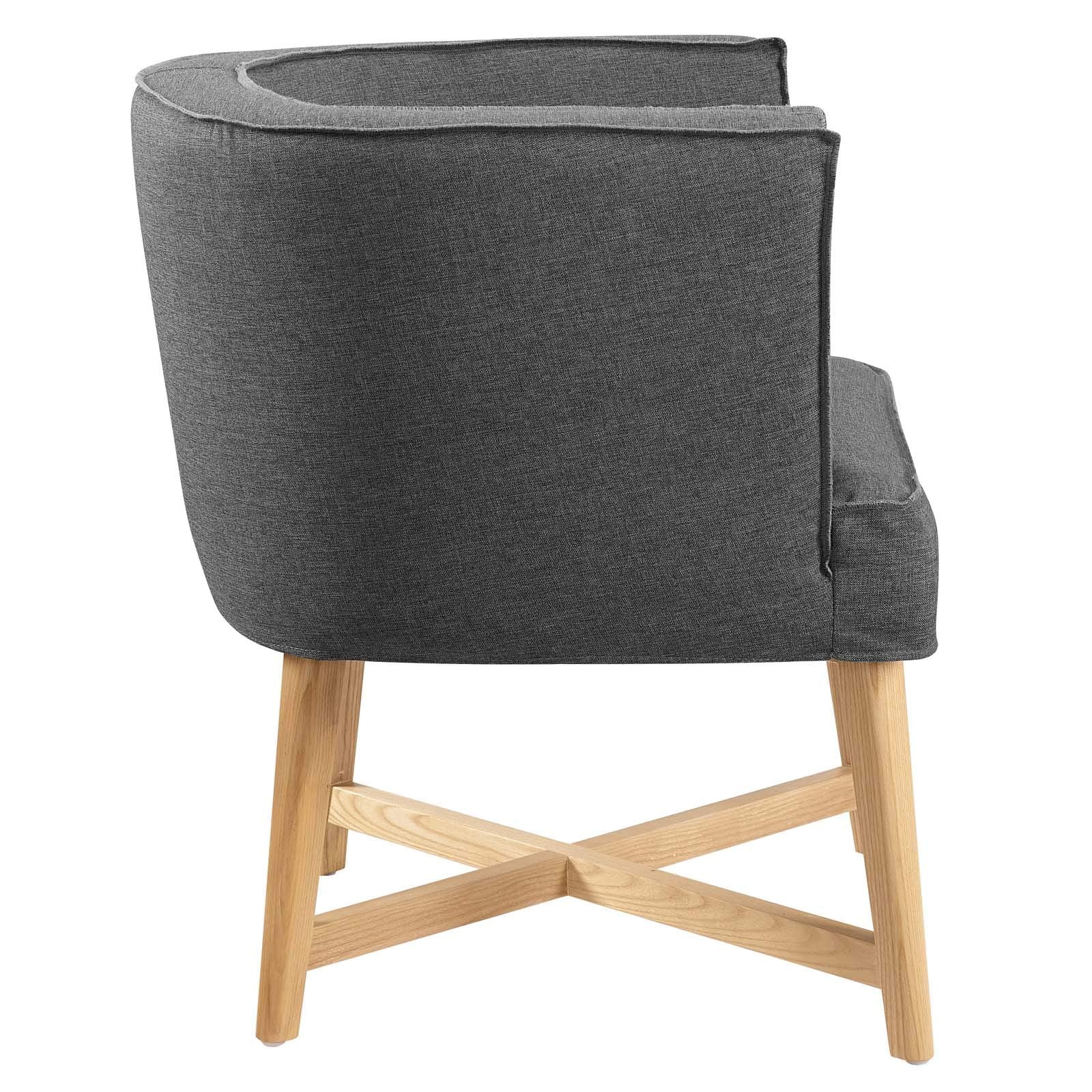 Modway Anders Upholstered Fabric Accent Chair, Gray