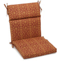 Blazing Needles Spun Polyester Patterned Outdoor Squared Seat/Back Chair Cushion, 18 x 38, Vanya Paprika
