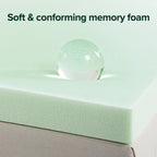 Zinus 3 Inch Green Tea Memory Foam Mattress Topper, Smaller, More Convenient Wonderbox Packaging, Pressure-Relieving Layers, Certipur-Us Certified, Twin