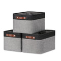 DULLEMELO Fabric Baskets for Storage, Rectangular Fabric Storage Bins Collapsible, Perfect for Shelves, Closets, Nursery, Empty 