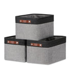 DULLEMELO Fabric Baskets for Storage, Rectangular Fabric Storage Bins Collapsible, Perfect for Shelves, Closets, Nursery, Empty 
