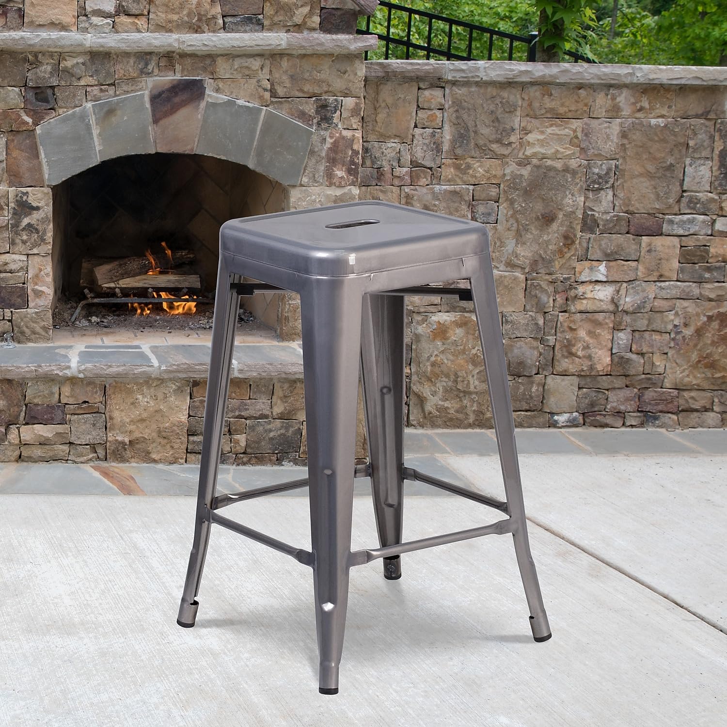 Flash Furniture Backless Metal Counter Stool - Thumbnail 4