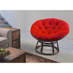 Blazing Needles Twill Papasan Cushion, 52" x 6" x 52", Steel Grey