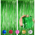 WOBBOX Big 3ft x 6ft Metallic Foil Fringe Curtain for Decoration Metallic Foil Curtain for Decoration Backdrop Door Window Curta