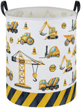 ESSME Kids Laundry Basket,Car Hamper Collapsible Canvas Waterproof Storage Bin for Boys, Nursery Hamper,Gift Baskets,toy bins(En
