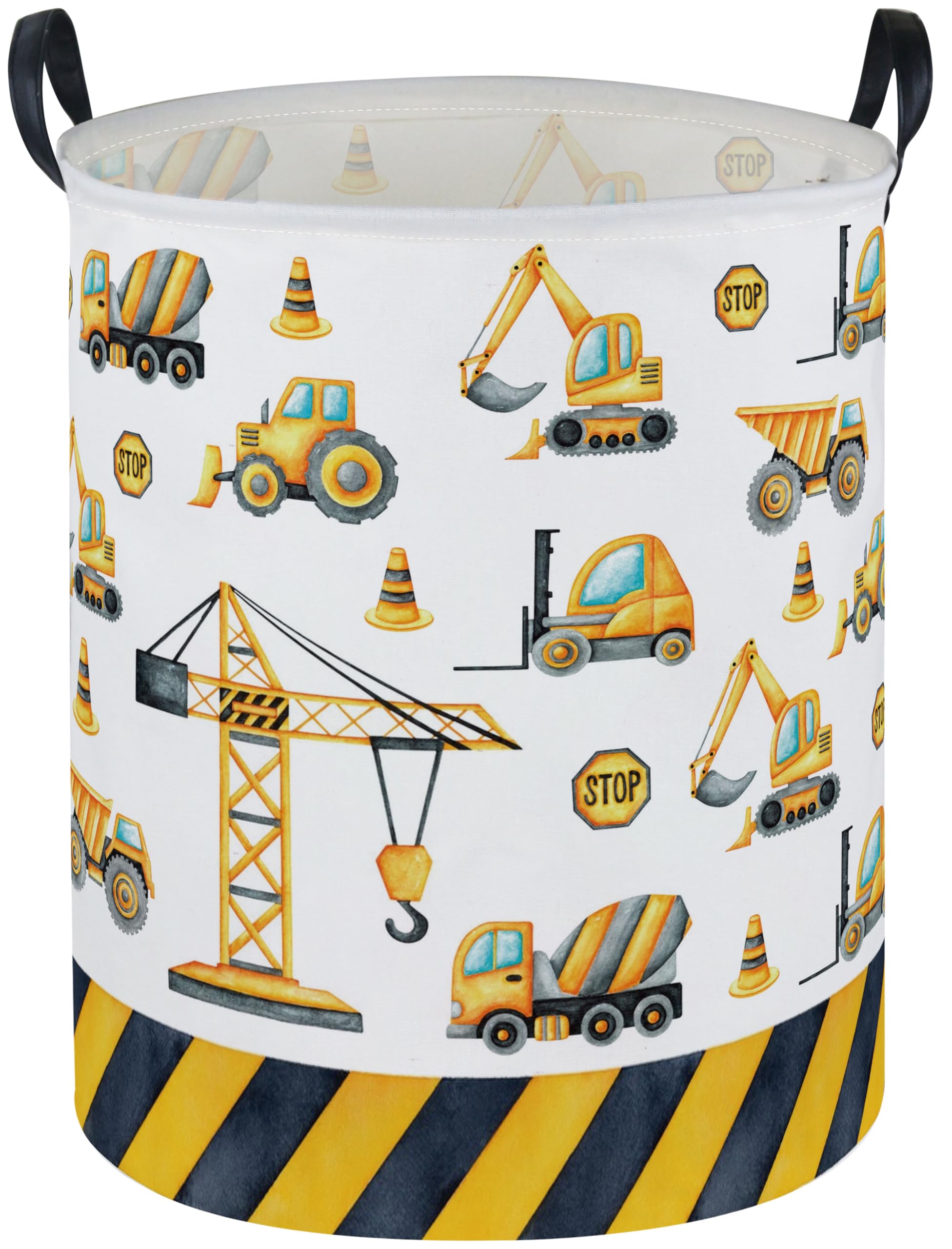 ESSME Kids Laundry Basket,Car Hamper Collapsible Canvas Waterproof Storage Bin for Boys, Nursery Hamper,Gift Baskets,toy bins(En