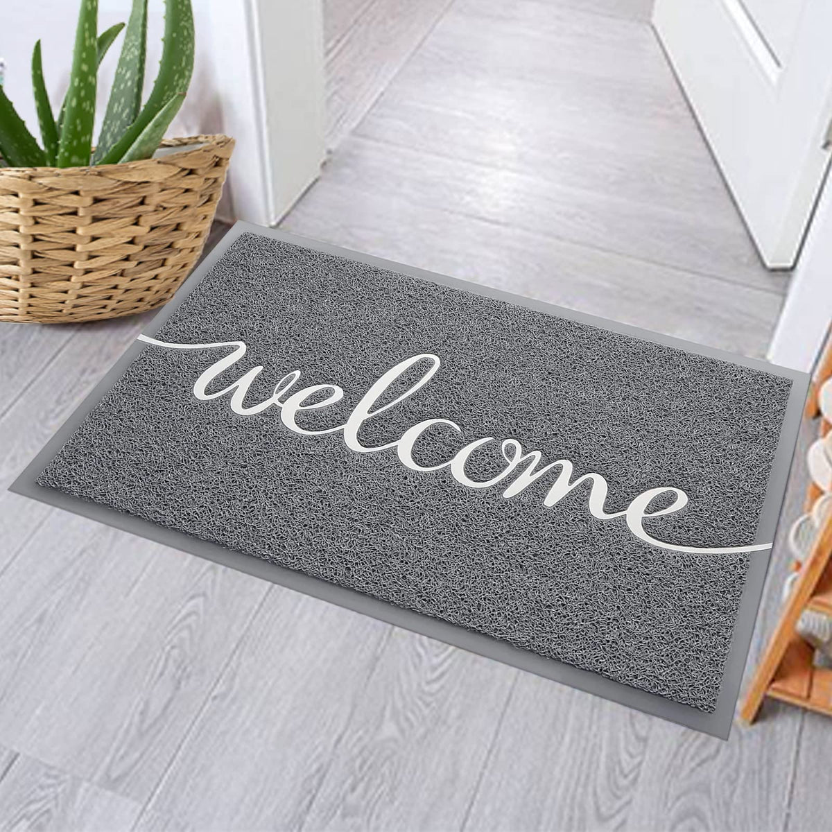 Fireosma Door Mat, Durable Welcome Mat Low Profile Floor Mat Front Doormat Indoor And Outdoor Doormat Non Slip Rugs Easy To Clea