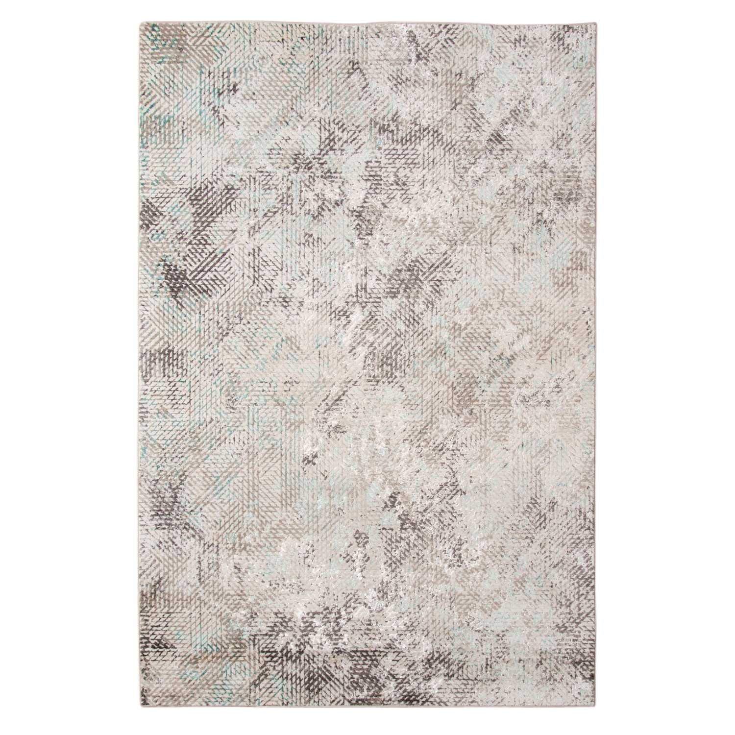 HomeRoots 4' X 6' Gray Abstract Area Rug