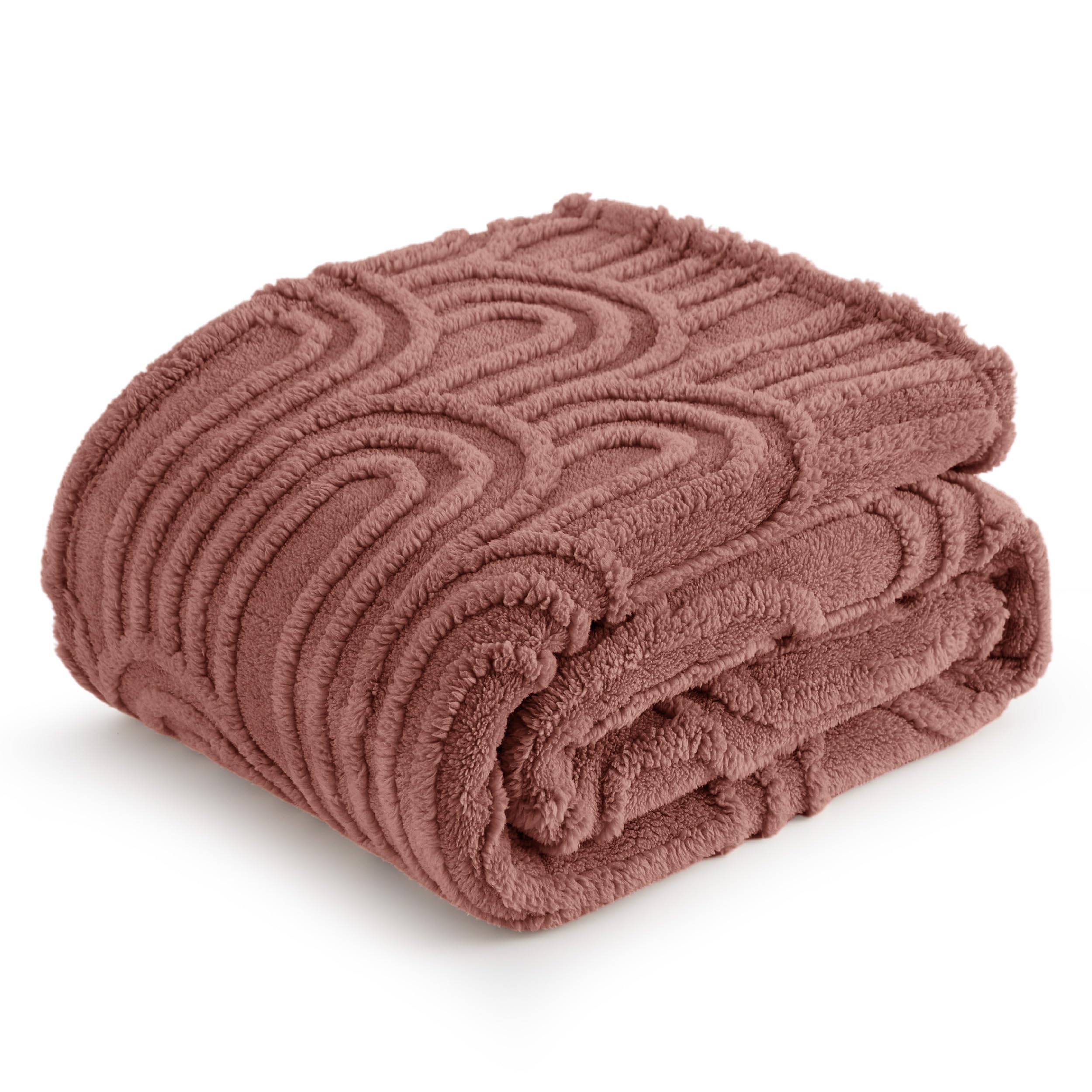 Bedsure Pink Throw Blanket For Women - Super Soft & Cozy, Fleece Blankets For Girls, Ideal For Couch & Bed, Dusty Pink, 50X60 Inches