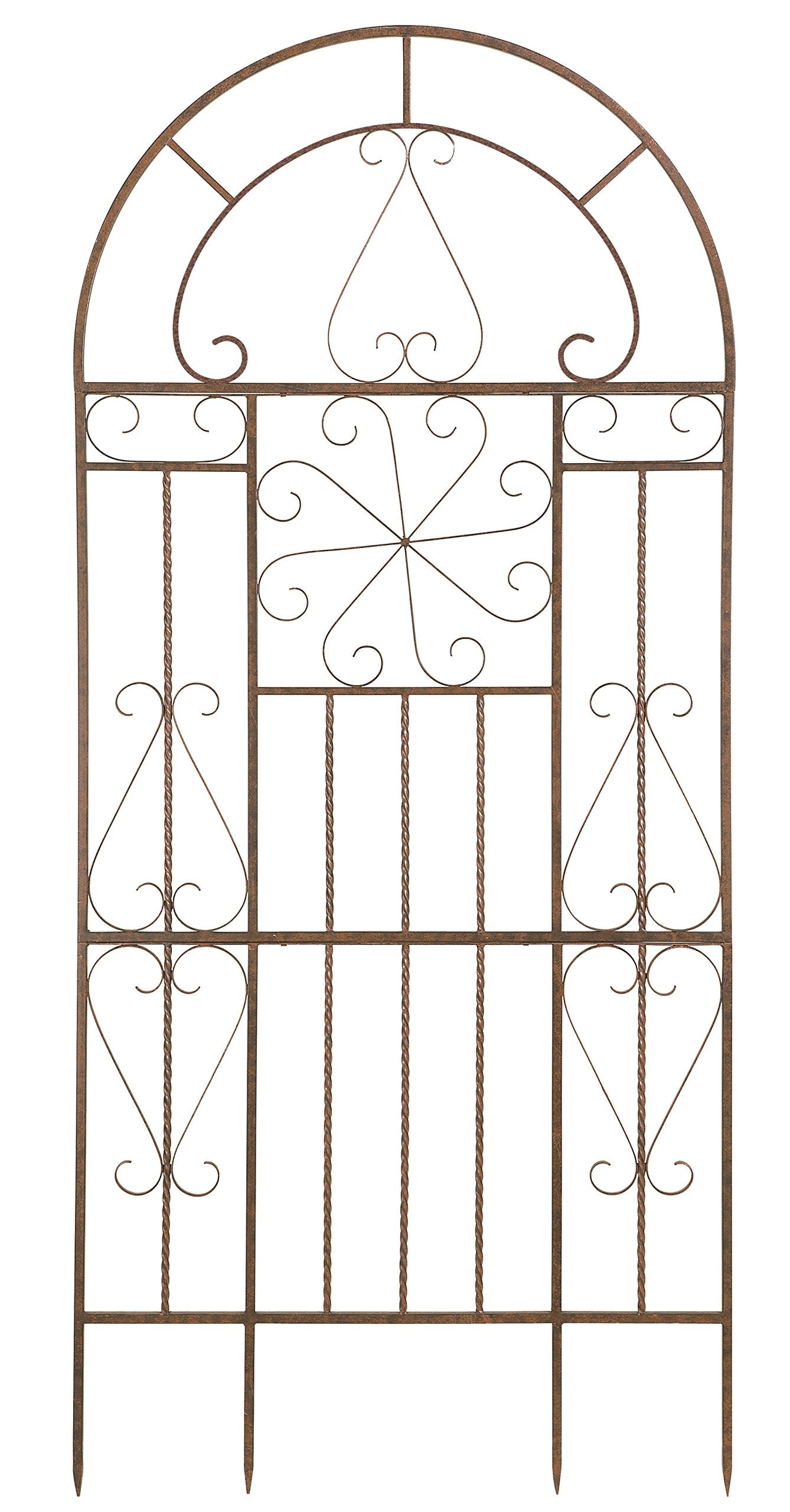 Deer Park Ironworks Kaleidoscope Trellis, Large, Natural Patina