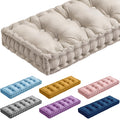 Threehoney Bench Cushions For Indoor Furniture 36X14 In Velvet Kitchen Dining Piano Window Seat Cushion, Tufted Patio Porch Swin