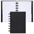 Talia Discbound Notebooks, Planner, Customizable, (Black W/Black Discs, Junior (5.5In X 8.5In))