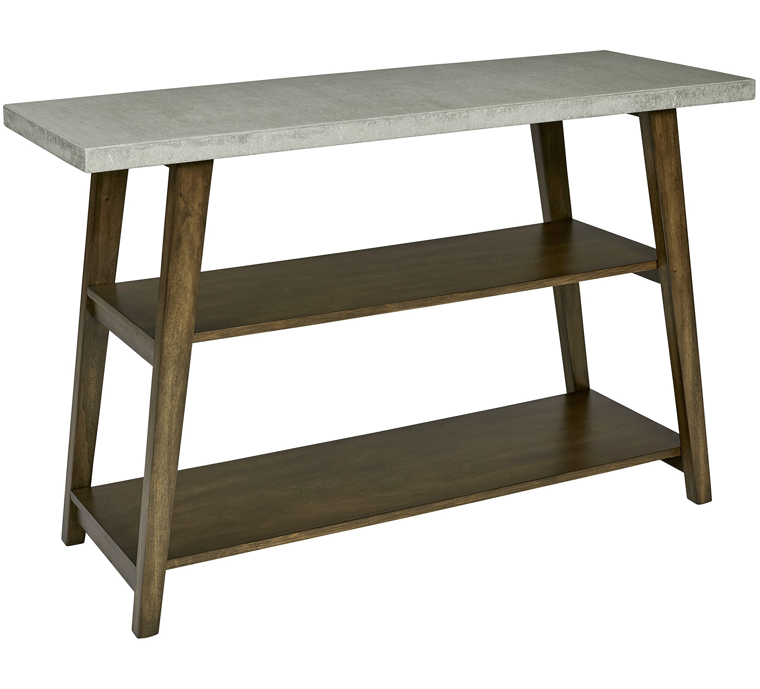 Progressive Furniture Jackson Sofa Console, Concrete Gray/Auburn